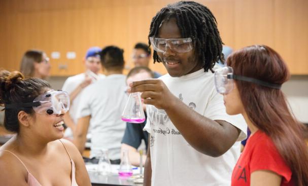 STEM Students Doing an Experiment in the Classroom